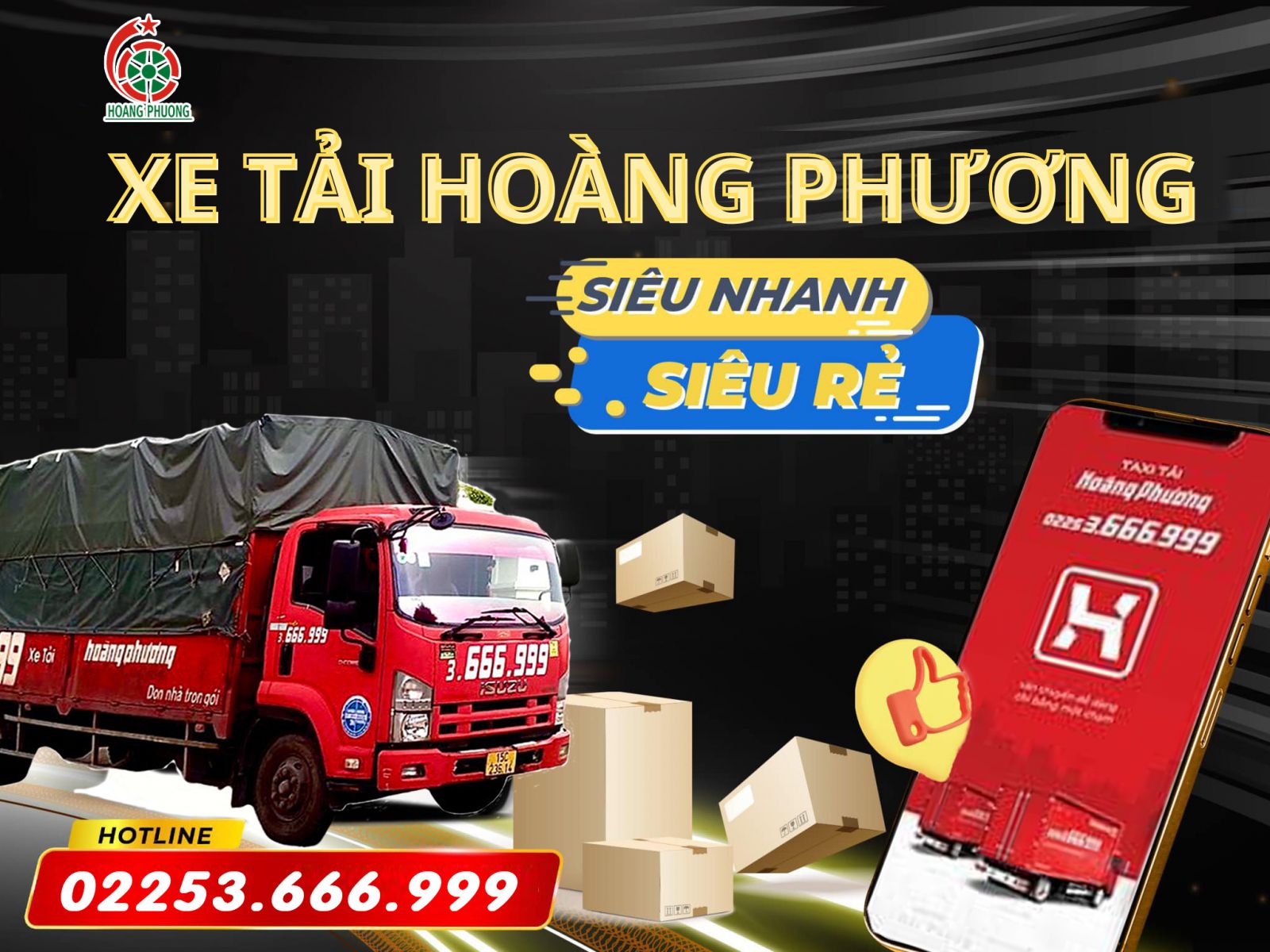Taxi Tải Hoàng Phương là đơn vị vận tải hàng hóa hàng đầu tại Hải Phòng
